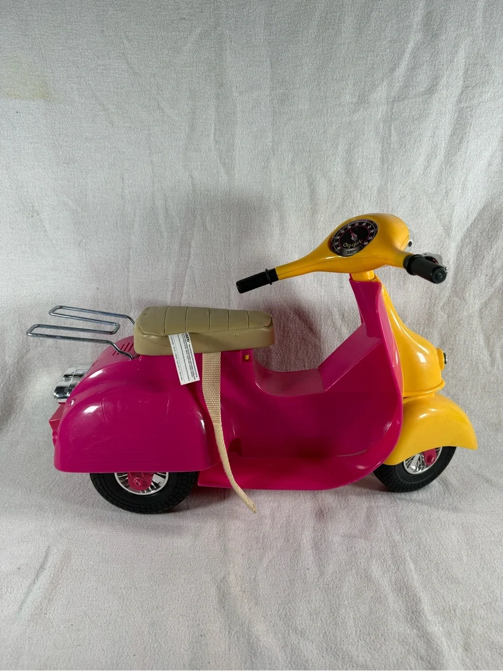 Our Generation Battat 18” Doll Pink and Yellow Motorcycle
